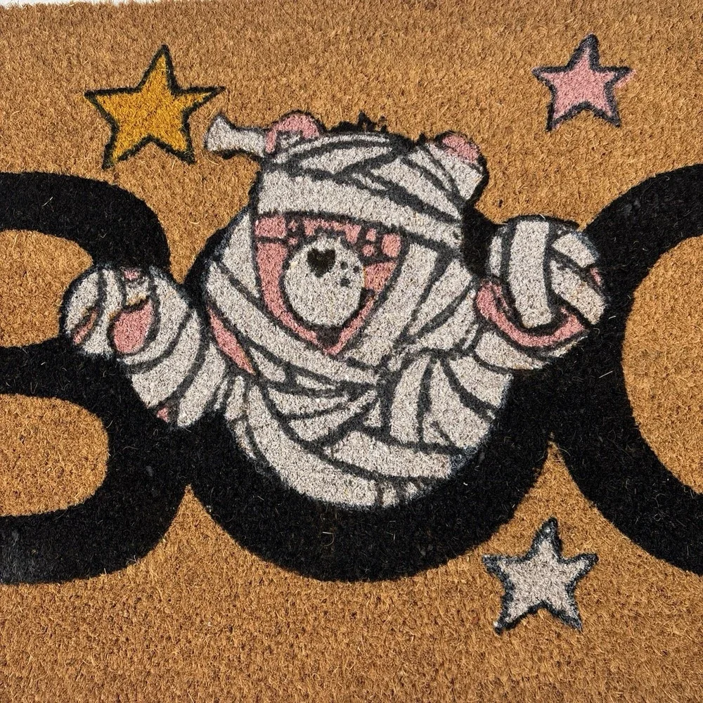 Care Bears Halloween BOO mummy Pumpkin Outdoor Coir Door Mat 18 X 28